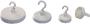 magnetoplan Aimants à crochet, blanc, diamètre: 36 mm