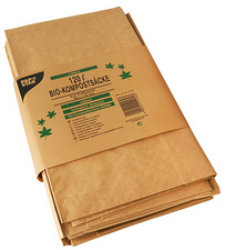 PAPSTAR 3 Sacs compostables biodégradables, 120 litres, brun