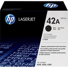Toner d'origine pour imprimante hp LaserJet 4250/4250N, noir (Q5942A)