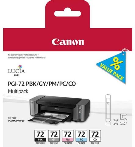 Multipack pour Canon Canon Pixma Pro 10, 5 cartouches photo PGI-72