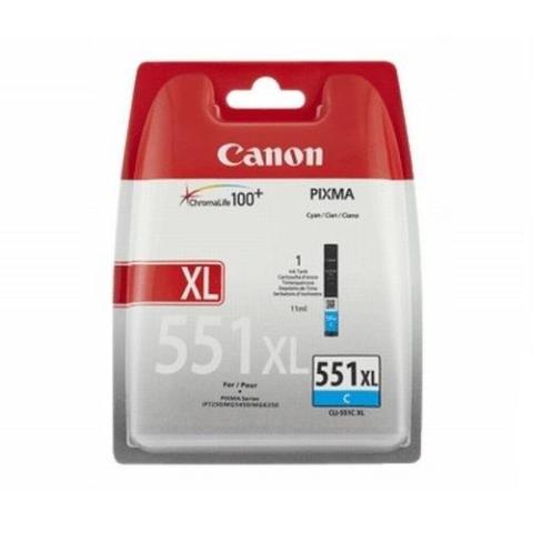 Encre originale pour Canon Pixma IP7250, cyan (CLI-551XLC/6444B001)