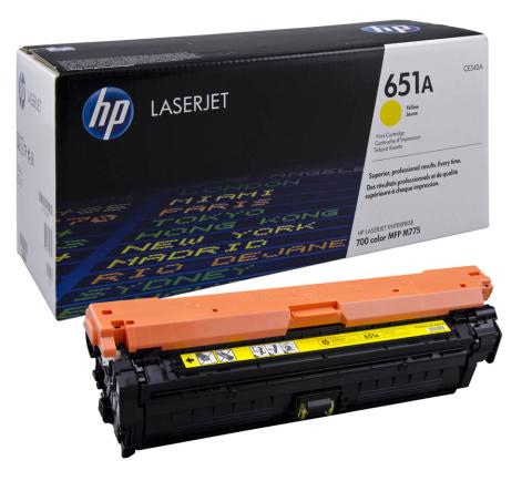 toner original pour HP pour LaserJet Enterprise 700 color jaune (CE342A)