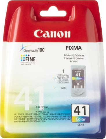 Encre originale pour Canon Pixma IP1600/IP2200/IP2600, (0617B001/CL-41)