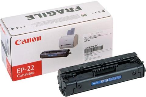 Toner d'origine pour imprimante laser Canon LBP800, noir (1550A003/EP-22)