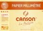 CANSON papier millimétré, transparent, format A4, 70/75 g/m2