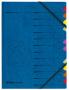 herlitz trieur, format A4, carton, 12 compartiments, bleu