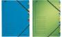 LEITZ Classeur trieur, A4, carton, 7 compartiments, bleu