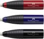 FABER-CASTELL Combination gomme-taille-crayons, rouge / bleu