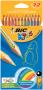 BIC KIDS Crayons de couleur Tropicolors, étui de 12 carton