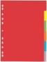 PAGNA Intercalaire carton, A4, à 10 touches, 5 couleurs