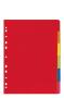 herlitz Fichier en carton, uni, A4, coloré, de 6 pièces