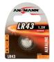 ANSMANN Piles bouton d'alcaline LR41, 1,5 Volt (AG3)