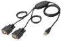DIGITUS cble adaptateur USB 2.0 - 2 x RS232, 1 Mbps/sec